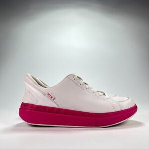 Kizik Sydney White Pink Lace Up Casual Walking Shoes Sneakers Women's Size 9